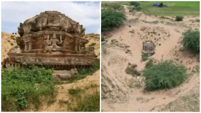 மண்ணில் புதைந்து கிடக்கும் பிரம்மாண்ட கோயில்     ’கல்கி’ படத்தில் இதை நோட் பண்ணீங்களா    எங்கிருக்கு தெரியுமா   