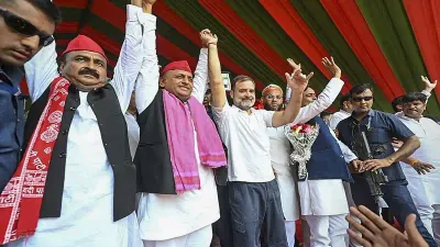 உத்தரப்பிரதேச மக்களவைத் தேர்தல் 2024   காங்கிரஸ் தலைமையிலான இந்திய அணி அதிக இடங்களில் முன்னிலை  